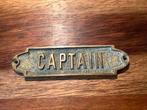 Captain deurbord boot deurbordje messing, Ophalen, Zo goed als nieuw