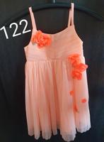 Nieuwe jurk maat 122 met bloemen roze zalm 💫, Meisje, H&M, Nieuw, Ophalen of Verzenden
