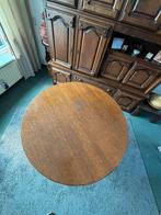 Eiken houten ronde eettafel 109 cm, Huis en Inrichting, 100 tot 150 cm, Rond, Gebruikt, Eikenhout
