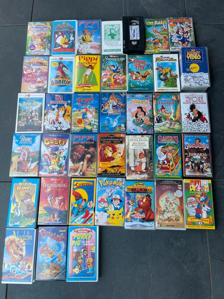 Collectie VHS Kinderfilms, Cd's en Dvd's, VHS | Film, Gebruikt, Komedie, Alle leeftijden, Ophalen