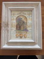 Schilderij met Lavendel en Potten, Ophalen of Verzenden, Zo goed als nieuw, Schilderij, Minder dan 50 cm