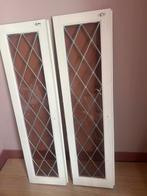 Ensuite kastdeuren met roze glas in lood- moet vandaag weg !, Ophalen, Gebruikt, 80 tot 100 cm, Binnendeur