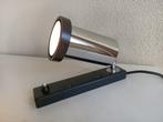 Vintage chromen wandspot met aan/uitknop, Huis en Inrichting, Ophalen of Verzenden, Zo goed als nieuw, Metaal, Vintage mid century