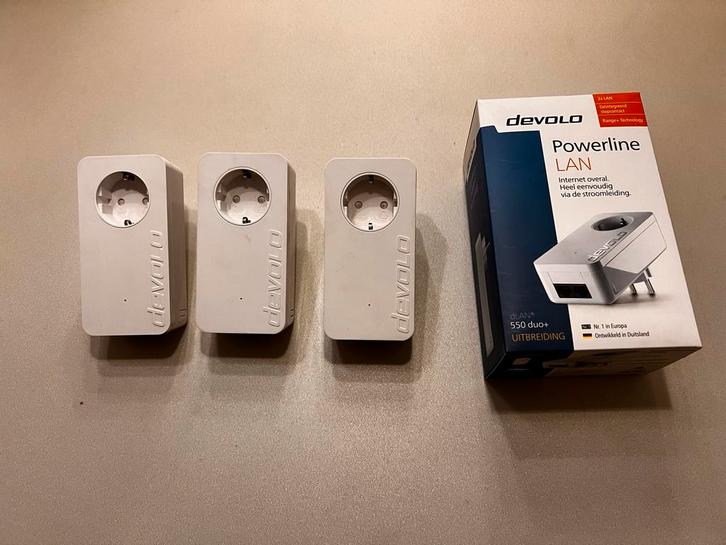 4x Devolo Powerline LAN 550 duo+ - Internet via stopcontact, Computers en Software, Powerlines, Gebruikt, Ophalen of Verzenden
