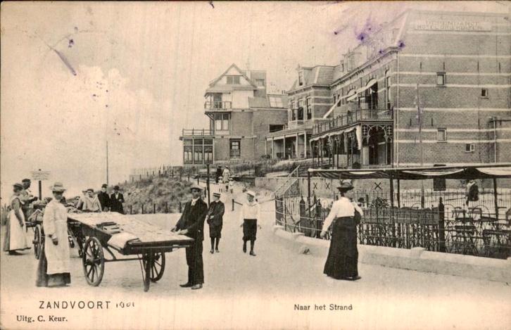 Zandvoort - Strand - Naar het Strand, Verzamelen, Ansichtkaarten | Nederland, Gelopen, Noord-Holland, Voor 1920, Ophalen of Verzenden