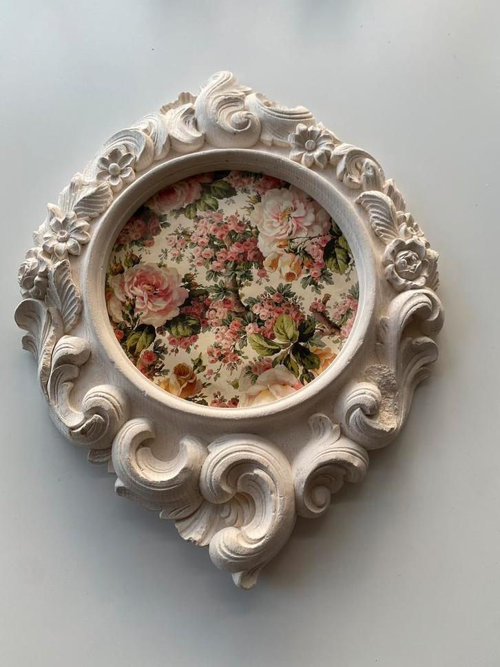 Wandornament gips/steen ovaal 37x29, Huis en Inrichting, Woonaccessoires | Lijsten, Nieuw, Minder dan 50 cm, Minder dan 50 cm