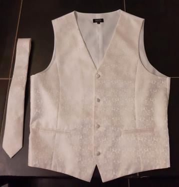 Mooi Ivoren Setje Gilet met Stropdas beschikbaar voor biedingen