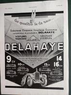 Delahaye 1930 advertentie, Verzamelen, Gebruikt, Ophalen of Verzenden