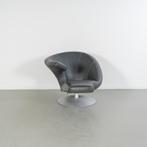 1x Leolux Parabolica Fauteuil Links Grijs Leer - Aluminium, Huis en Inrichting, Fauteuils, Niet ingevuld, 125 tot 150 cm, Niet ingevuld