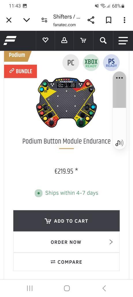 Simracing      Fanatec button module, Computers en Software, Joysticks, Zo goed als nieuw, Ophalen of Verzenden