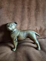 Bronzen Pitbull Beeldje - 15x15 cm, Antiek en Kunst, Ophalen of Verzenden