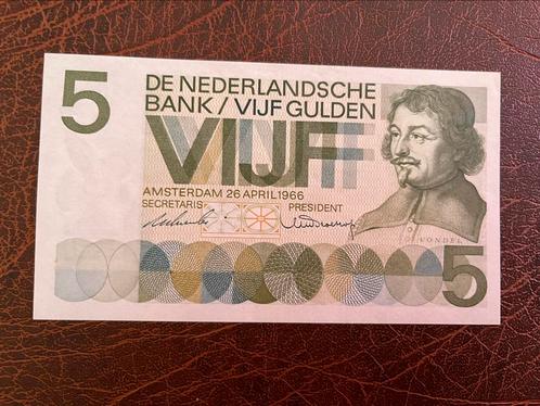 Schitterende vijf gulden 1966, Postzegels en Munten, Bankbiljetten | Nederland, Los biljet, 5 gulden, Ophalen of Verzenden