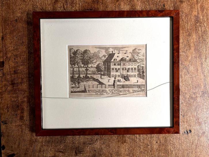 Klassieke prent van het Huys van Spierinck in Rijswijk (ZH, Verzamelen, Foto's en Prenten, Gebruikt, Prent, Gebouw, Voor 1940