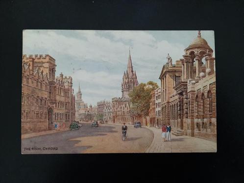 Engeland, The High, Oxford, gelopen, aug. 1952.  Verzendkost, Verzamelen, Ansichtkaarten | Buitenland, Gelopen, Engeland, 1940 tot 1960
