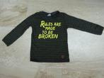 SCAMPS & BOYS zwart / groen stretch shirt - maat 104, Kinderen en Baby's, Zo goed als nieuw, Shirt of Longsleeve, Jongen, Scamps & Boys