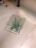 Mid-century glazen bijzettafel Tg design 1970s, Ophalen