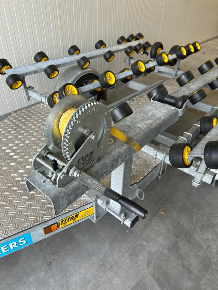 Double warerscooter/jetski trailer, Watersport en Boten, Boottrailers, Zo goed als nieuw, Jetskitrailer, Minder dan 1500 kg, Minder dan 6 meter