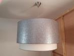 Duran Dubbele Hanglamp - Grijs & Beige Kap, Ophalen, Zo goed als nieuw, Minder dan 50 cm, Modern