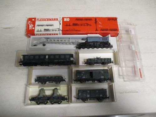 Fleischmann Kraanwagen set 5597 + uitbreiding, Hobby en Vrije tijd, Modeltreinen | H0, Zo goed als nieuw, Wagon, Gelijkstroom