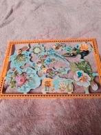 vel oud poëzie plaatjes met glitter MLP nr 823 vel nr 10, Verzamelen, Poesieplaatjes, Ophalen of Verzenden