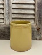 Antieke Franse Novia confit pot rijk geel geglazuurd, Antiek en Kunst, Antiek | Keramiek en Aardewerk, Ophalen of Verzenden
