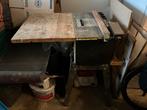Zaagtafel met voetpedaal, Doe-het-zelf en Verbouw, Gereedschap | Zaagmachines, Ophalen, Gebruikt, Cirkelzaag, 600 tot 1200 watt