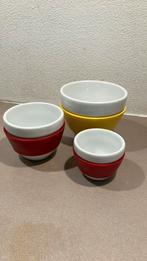 Koziol koffie mok kom espresso lungo latte rood geel, Ophalen of Verzenden, Zo goed als nieuw, Overige stijlen, Kop(pen) en/of Schotel(s)