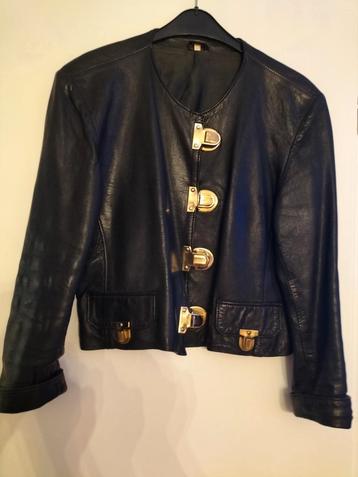 Leren jas,zwart maat 38 beschikbaar voor biedingen