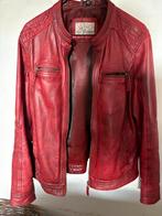 Rode leren jas, Kleding | Dames, Jassen | Zomer, Ophalen of Verzenden, Gedragen, Maat 42/44 (L), Rood