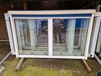 Kunstof kozijn met dubbel glas en screen,  2.02m x 1.37m, Ophalen, Gebruikt, Kunststof, Raamkozijn