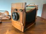 Antieke Houten Camera 13x18 Carl Zeiss/Voigtländer, Ophalen of Verzenden, Gebruikt