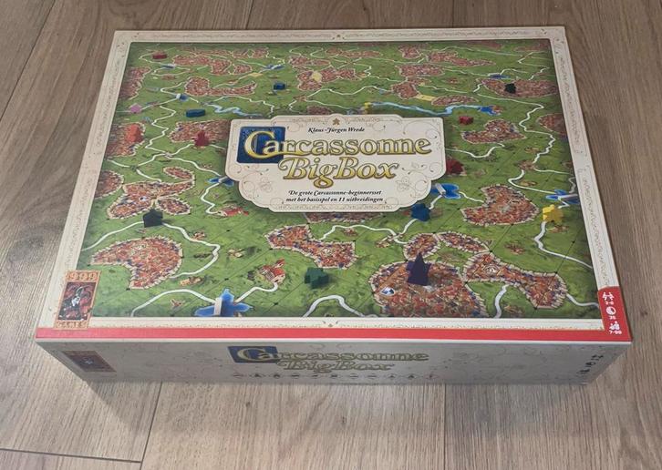Carcassonne Big Box 3 Bordspel - 11 uitbreidingen, Hobby en Vrije tijd, Gezelschapsspellen | Bordspellen, Zo goed als nieuw, Een of twee spelers