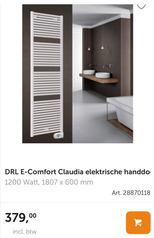 DRL E-Comfort Claudia elekt. radiator met dig. thermostaat, Doe-het-zelf en Verbouw, Verwarming en Radiatoren, Zo goed als nieuw