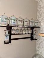 Vintage Kruidenrek met Potten, Antiek en Kunst, Ophalen