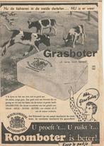 Retro reclame 1950 Roomboter boter zuivel uit de krant, Verzenden, Overige typen