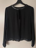 Zwarte top / blouse van Zara - maat M, Zara, Maat 38/40 (M), Ophalen of Verzenden, Lange mouw