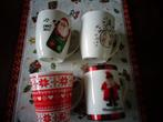Kerst: 4 bekers porselein, samen 8 euro, Ophalen of Verzenden, Zo goed als nieuw