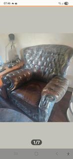 Chesterfield look a like fauteuil GRATIS, Huis en Inrichting, Ophalen, Eenpersoons, 75 tot 100 cm, Zo goed als nieuw