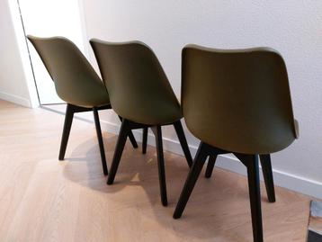 3 Olijfgroene Kruipstoelen beschikbaar voor biedingen