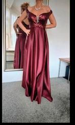 Elegante bordeaux galajurk met pailletten0⁰, Maat 46/48 (XL) of groter, Nieuw, Ophalen of Verzenden, Onbekend