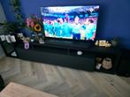TV meubel Zwart 219cm, Ophalen, Gebruikt, 200 cm of meer, Minder dan 100 cm