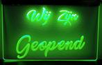 Wj zijn geopend reclame decoratie verlichting lamp logo kado, Led verlichting, Lichtbak of (neon) lamp, Nieuw, Ophalen of Verzenden