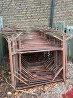 Te koop 40 stuks stalen steiger met uitschuifbare voet, Ophalen, Gebruikt, Gevelsteiger, Minder dan 2 meter