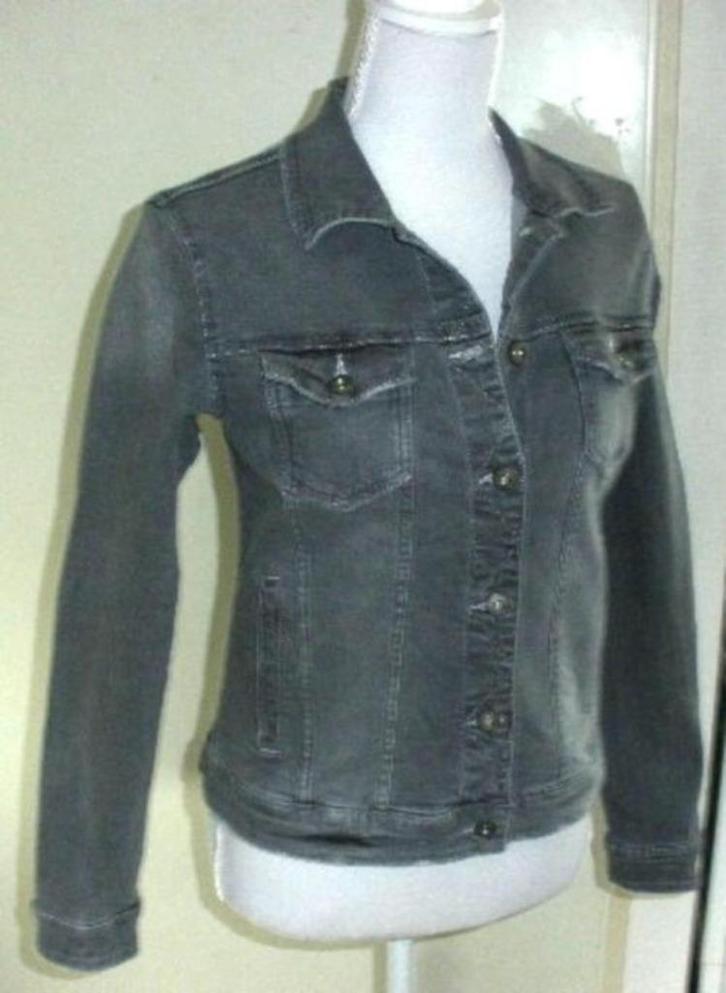 Grijs spijkerjasje van EDC, maat M (qwe), Kleding | Dames, Jassen | Zomer, Zo goed als nieuw, Maat 38/40 (M), Grijs, Ophalen of Verzenden