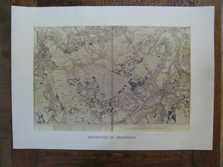 facsimile landkaart Eindhoven en omstreken, 1839, Pichot, Boeken, Atlassen en Landkaarten, Gelezen, Landkaart, Nederland, 1800 tot 2000