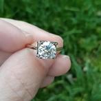 Moissanite Ring, 2 ct 925 Silver, Verzenden, Nieuw, 17 tot 18, Dame