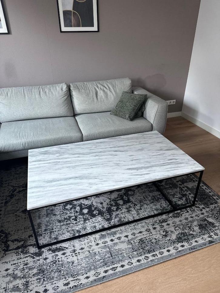Echte marmeren salontafel 140 x 80 x 40 cm, Huis en Inrichting, Tafels | Salontafels, Zo goed als nieuw, Minder dan 50 cm, 50 tot 100 cm