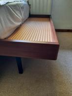 Eenpersoonsbed massief hout, matrasmaat 80x190, Ophalen, Gebruikt, Eenpersoons, Bruin