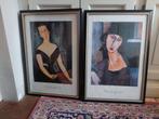 2 x Modigliani in lijst, Minder dan 50 cm, Ophalen of Verzenden, Zo goed als nieuw, Hout