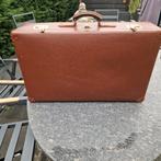 Vintage koffer jaren 50, Sieraden, Tassen en Uiterlijk, Koffers, Ophalen, Gebruikt, Slot, Leer